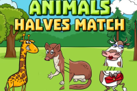 Animals Halves Match